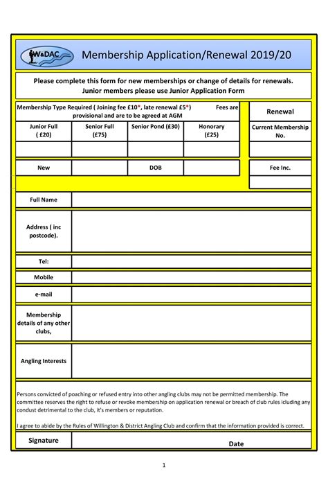 New Membership Form .